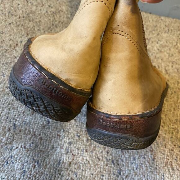 Reido Gado Beige Brown Leather Square Toe Cowboy Boots Western Sz 40/7US Unisex - Picture 4 of 10